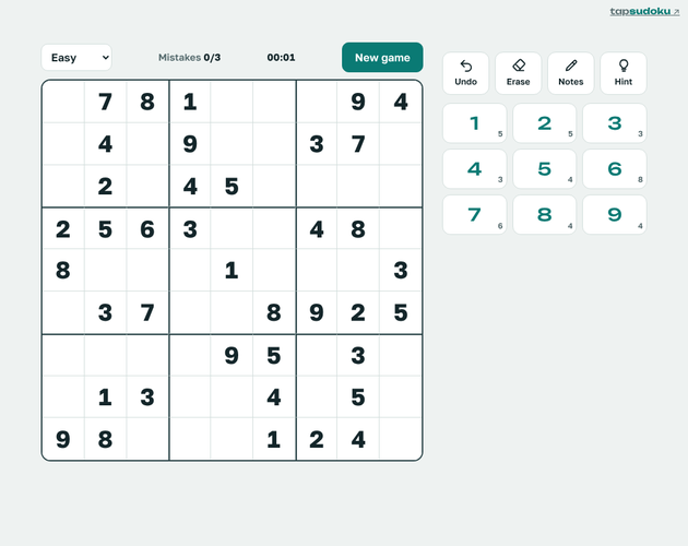 Preview of Tap Sudoku