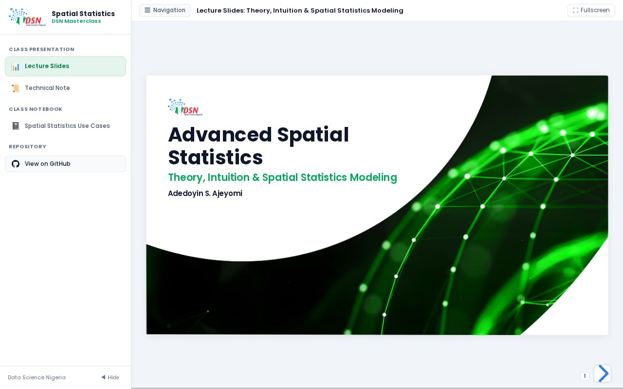 Preview of Dsn Advanced Spatial Stats