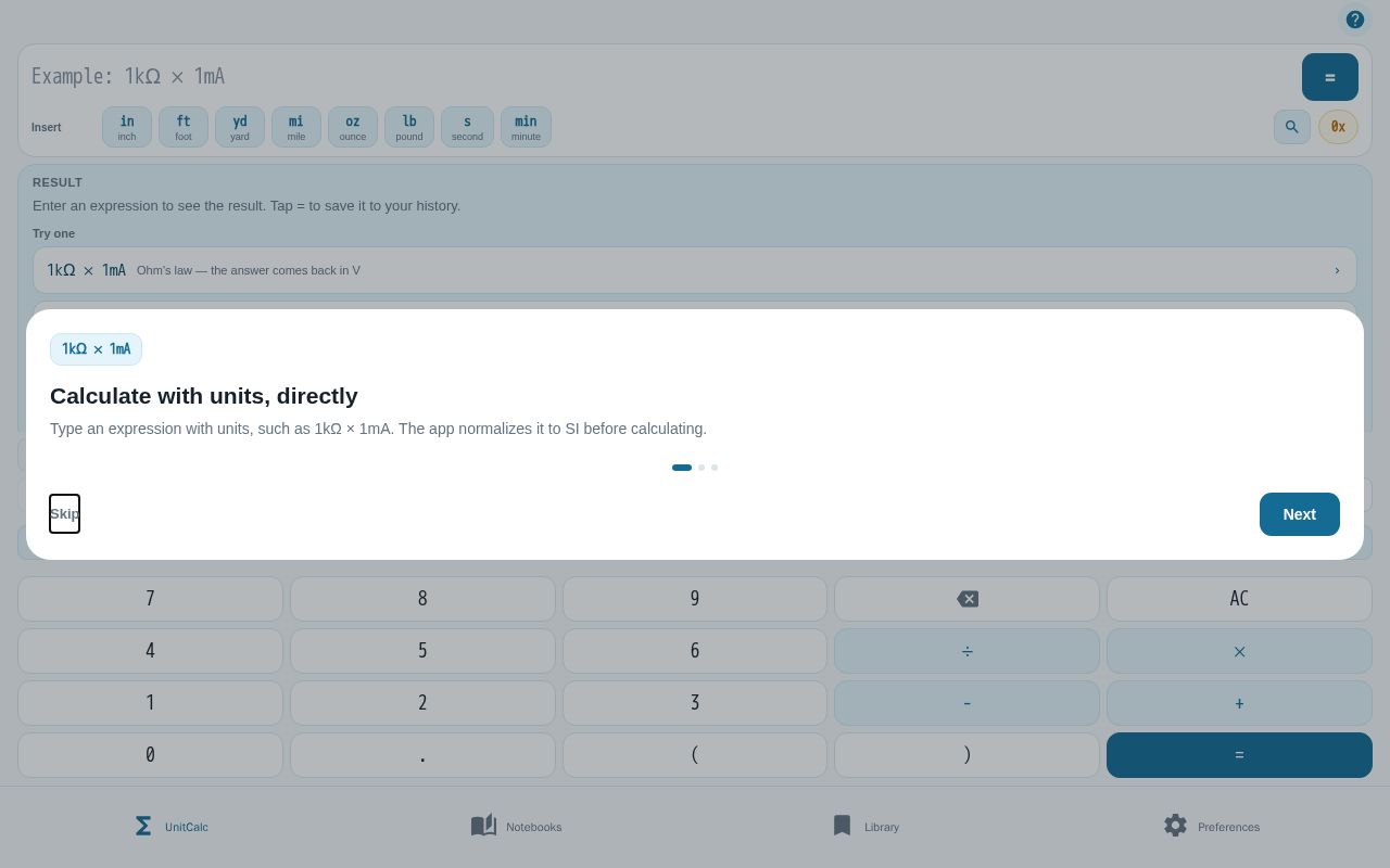 Preview of Si Unit Calculator