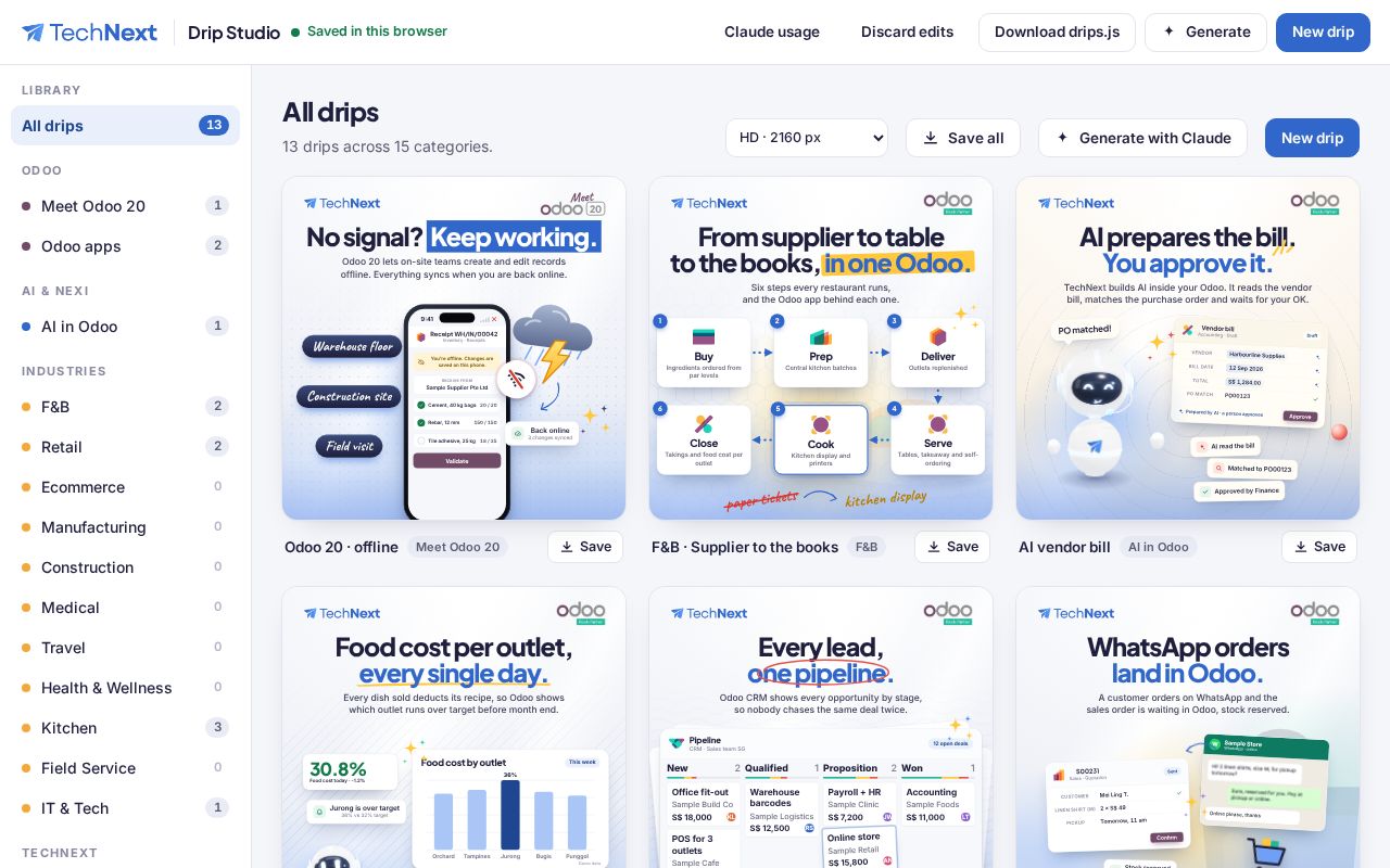 Preview of Technext Drip Studio