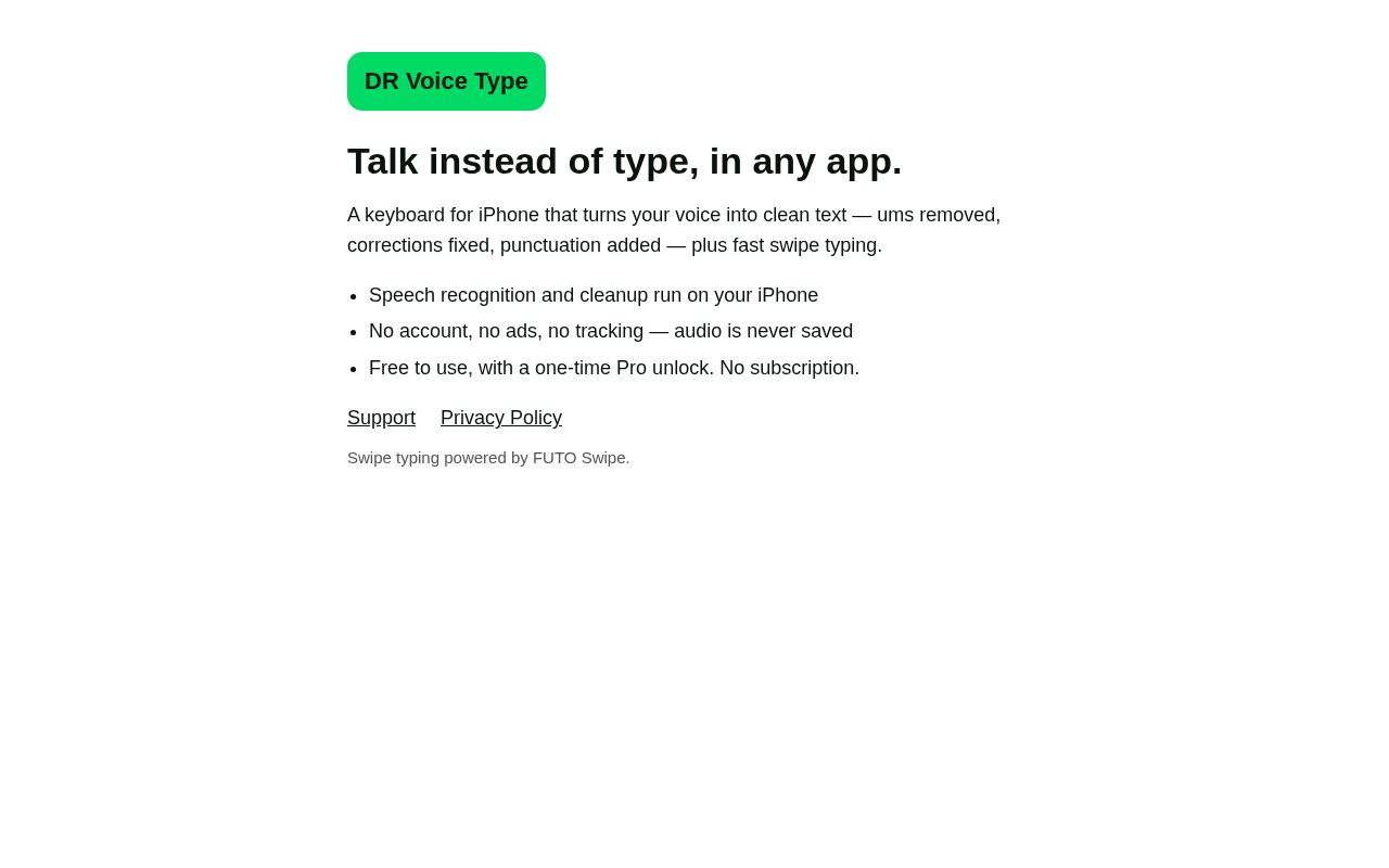 Preview of DR Voice Type