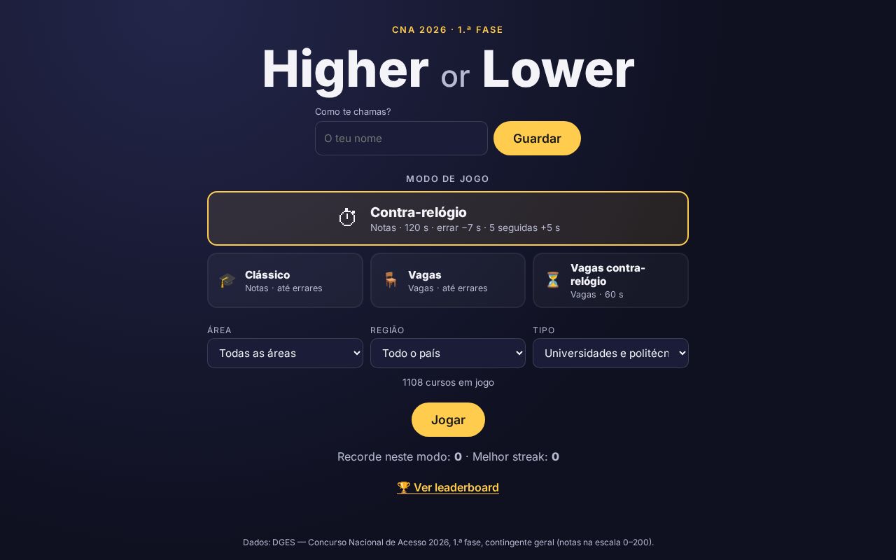 Preview of Higher Or Lower Dges