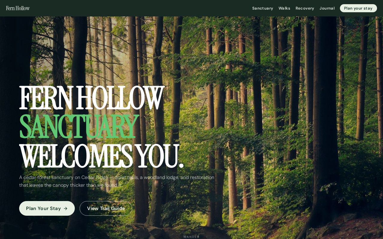 Preview of Forest Theme Site
