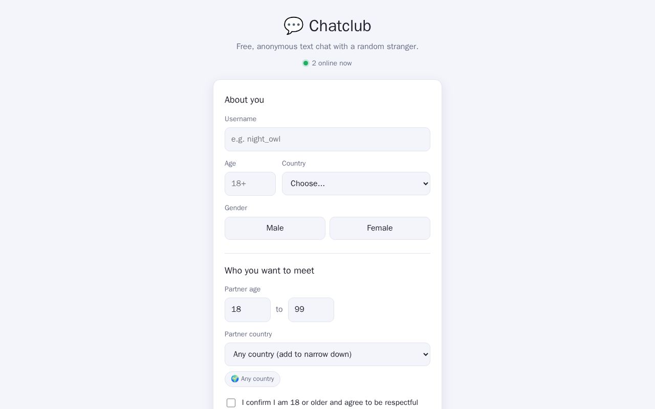 Preview of Chatclub