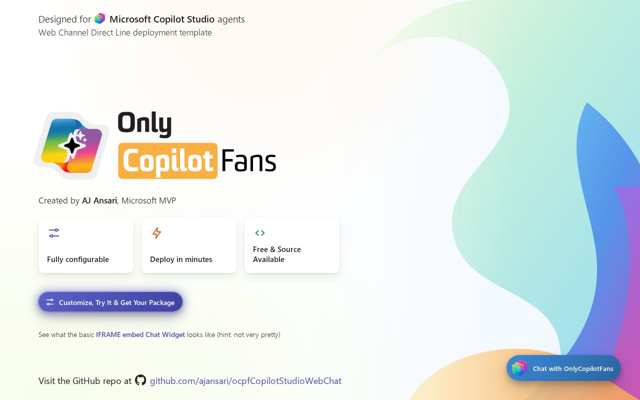 Preview of OcpfCopilotStudioWebChat