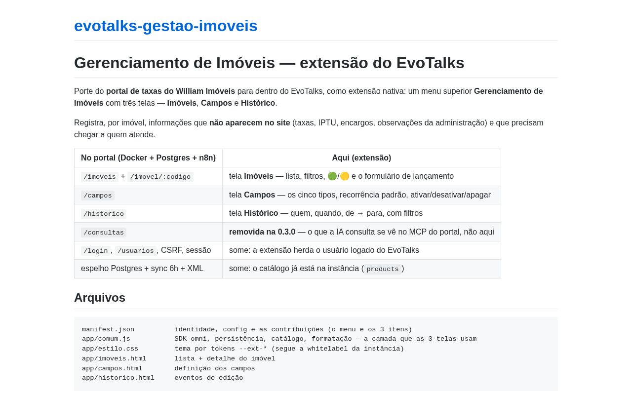 Preview of Evotalks Gestao Imoveis