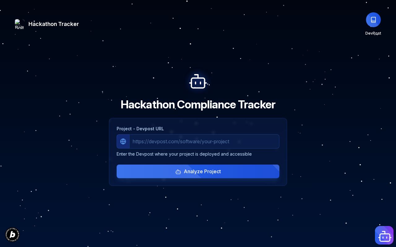 Preview of Hackathon Compliance Tracker