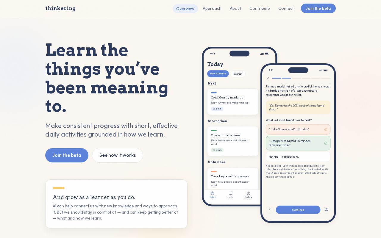 Preview of Thinkering App