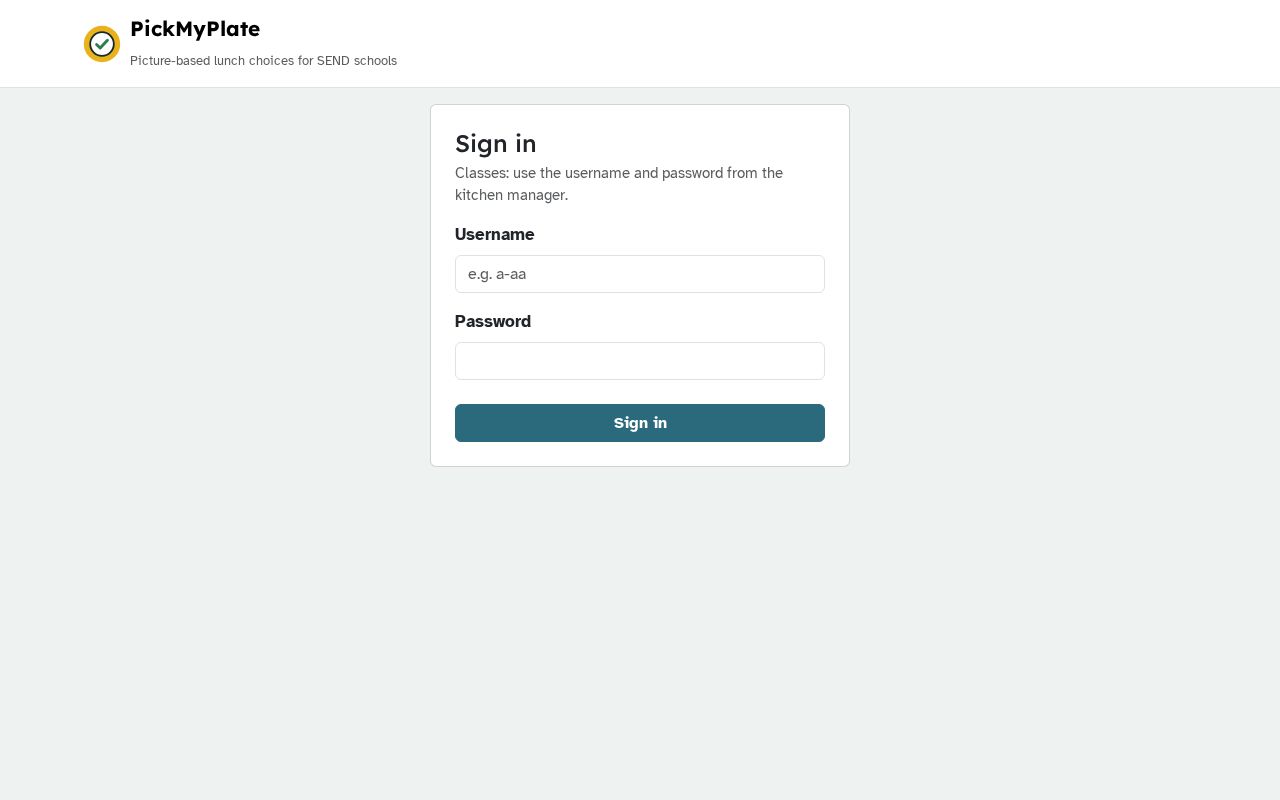 Preview of PickMyPlate