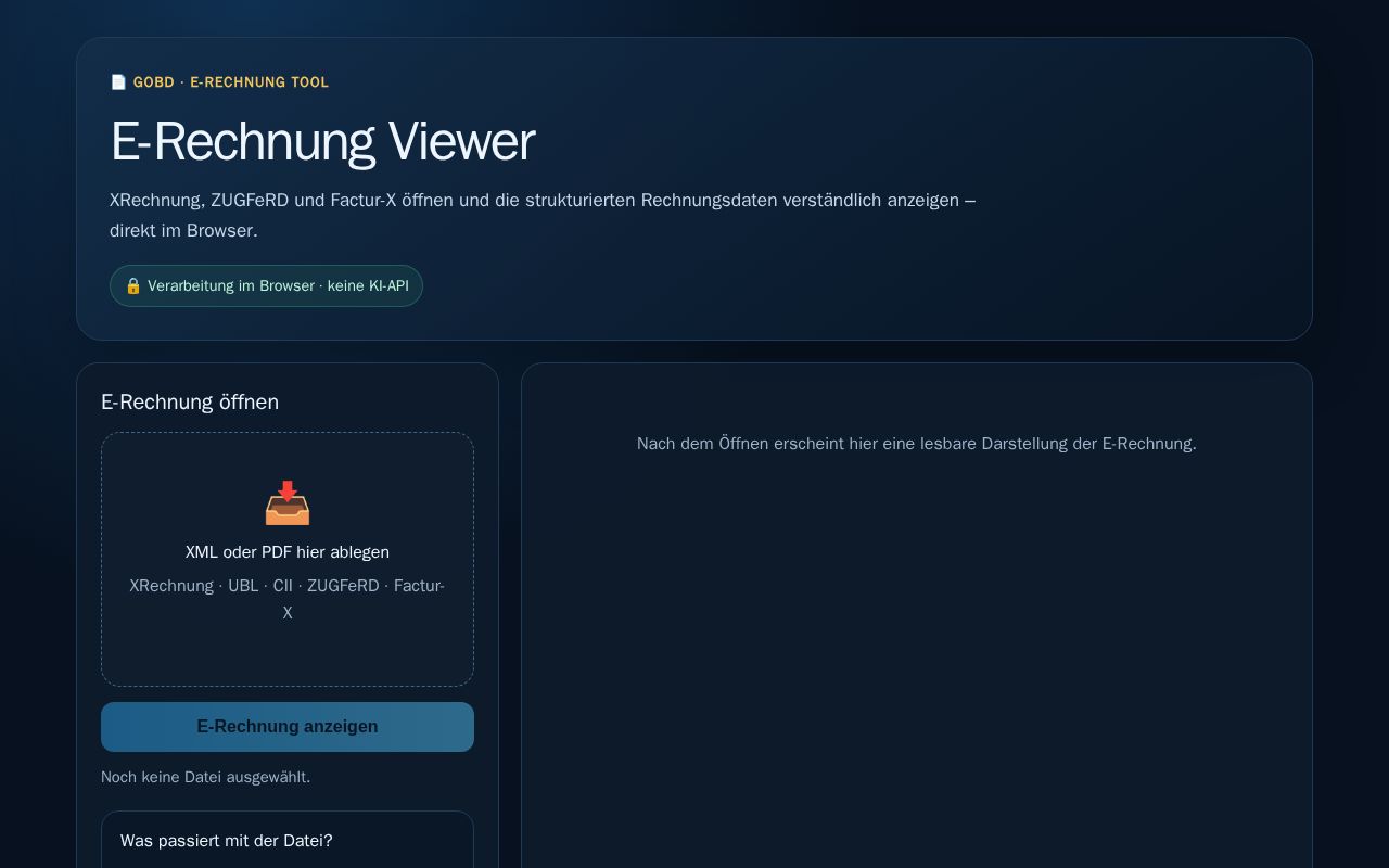 Preview of E-Rechnung Viewer