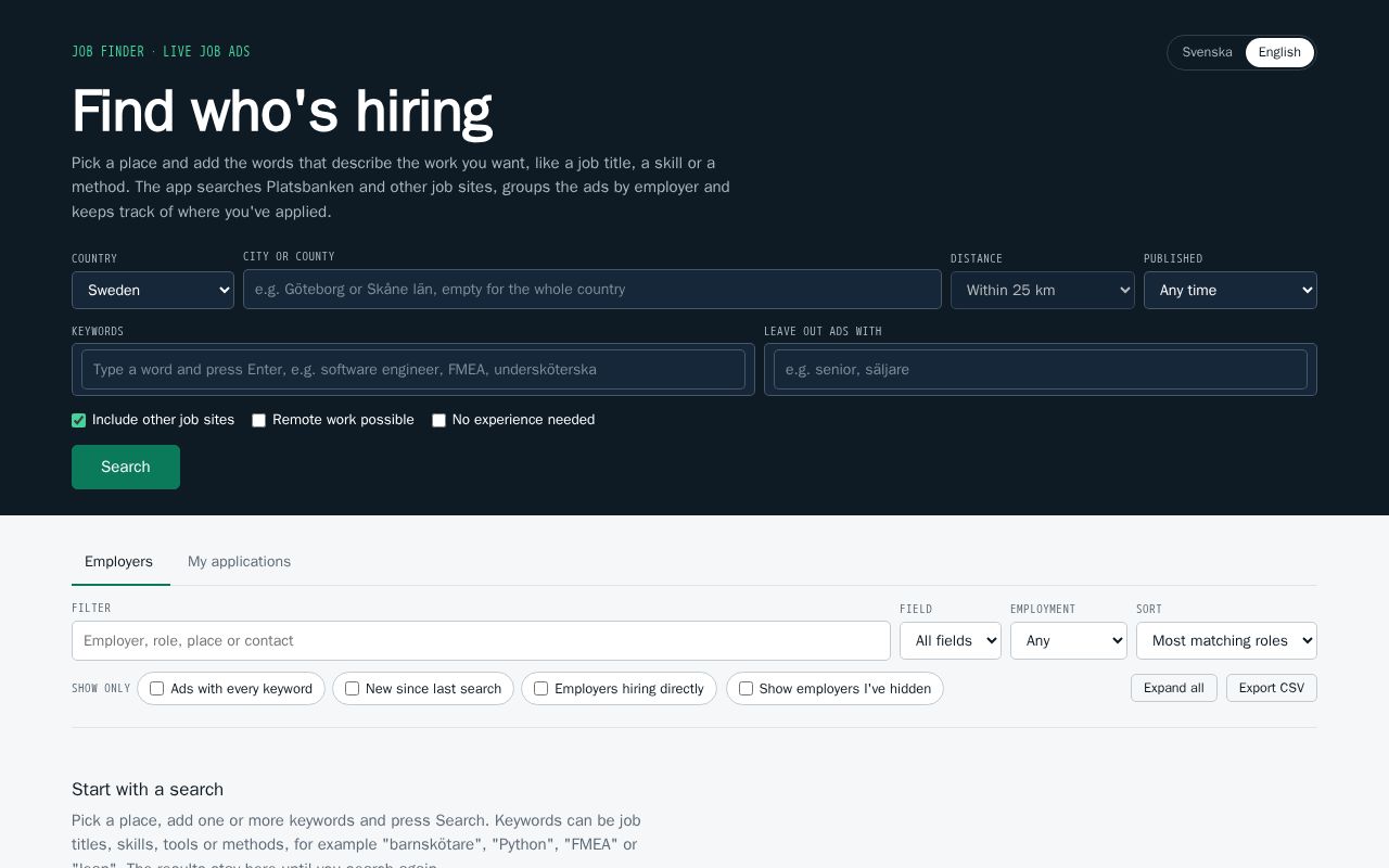 Preview of Job Finder