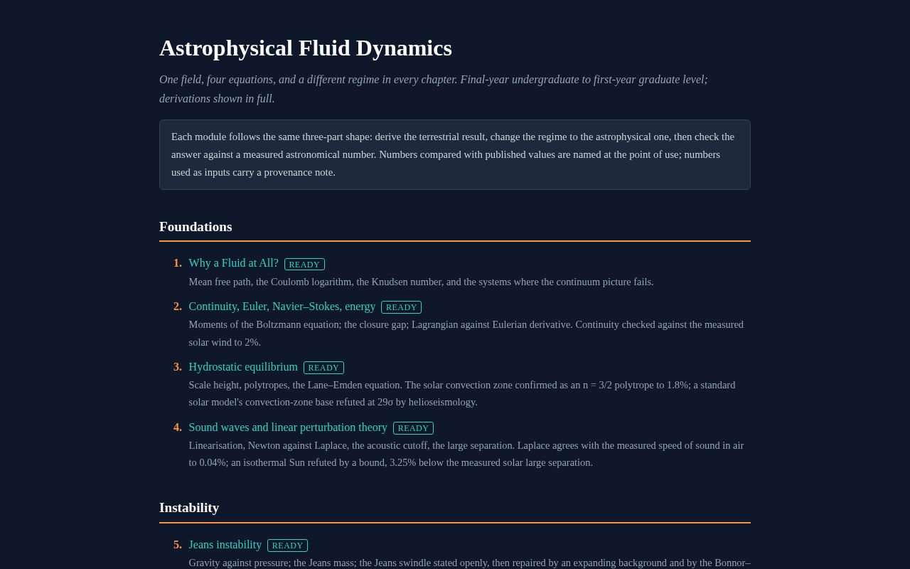 Preview of Astrophysical Fluid Dynamics