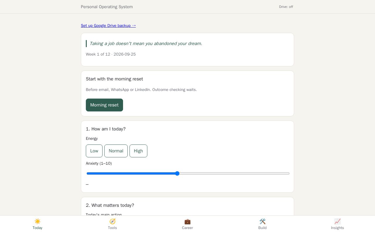 Preview of Personal Os