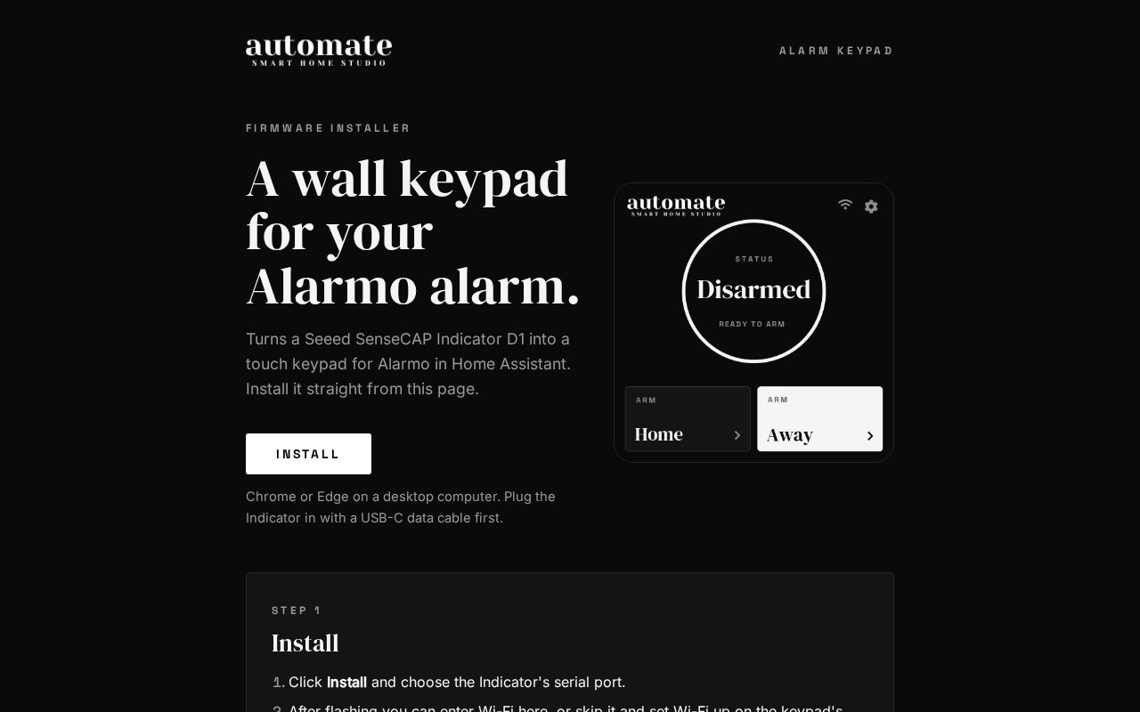 Preview of Alarm Keypad Installer