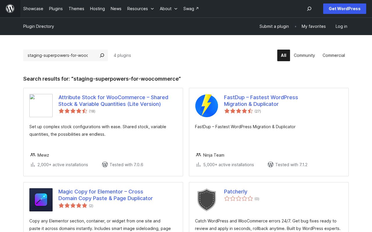 Preview of Staging Superpowers For Woocommerce