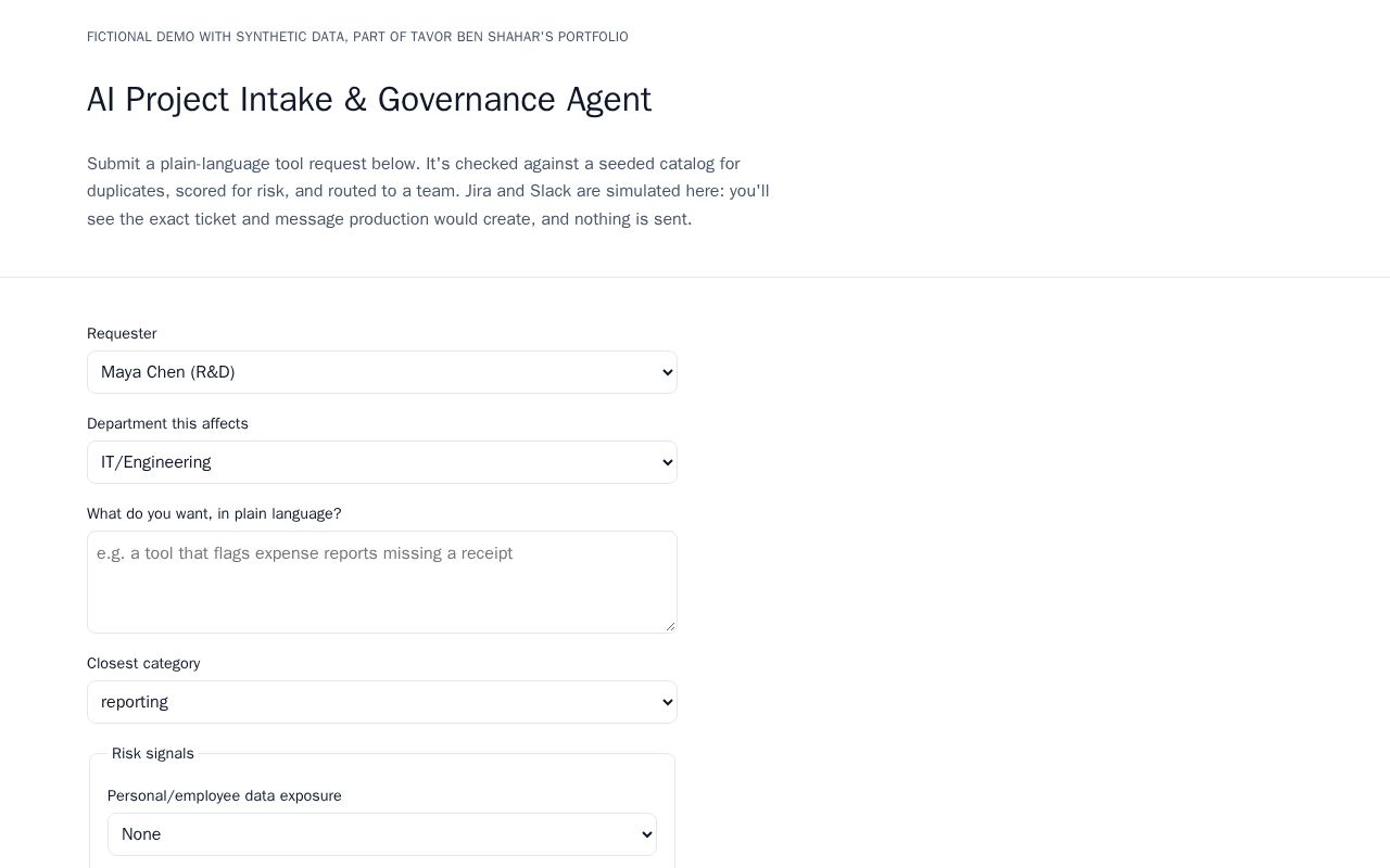 Preview of Ai Intake Governance Agent