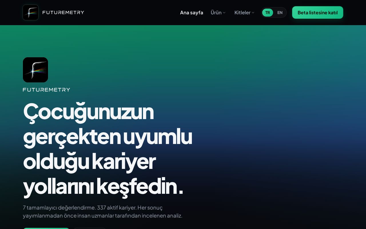 Preview of Futuremetry Beta Website