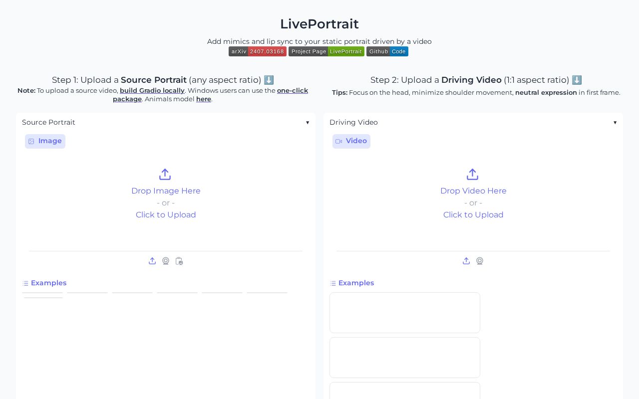 Preview of Live Portrait