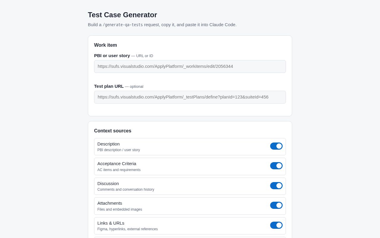 Preview of Test Case Generator