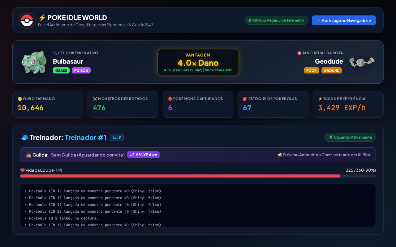 Preview of Pokeidleworld Bot