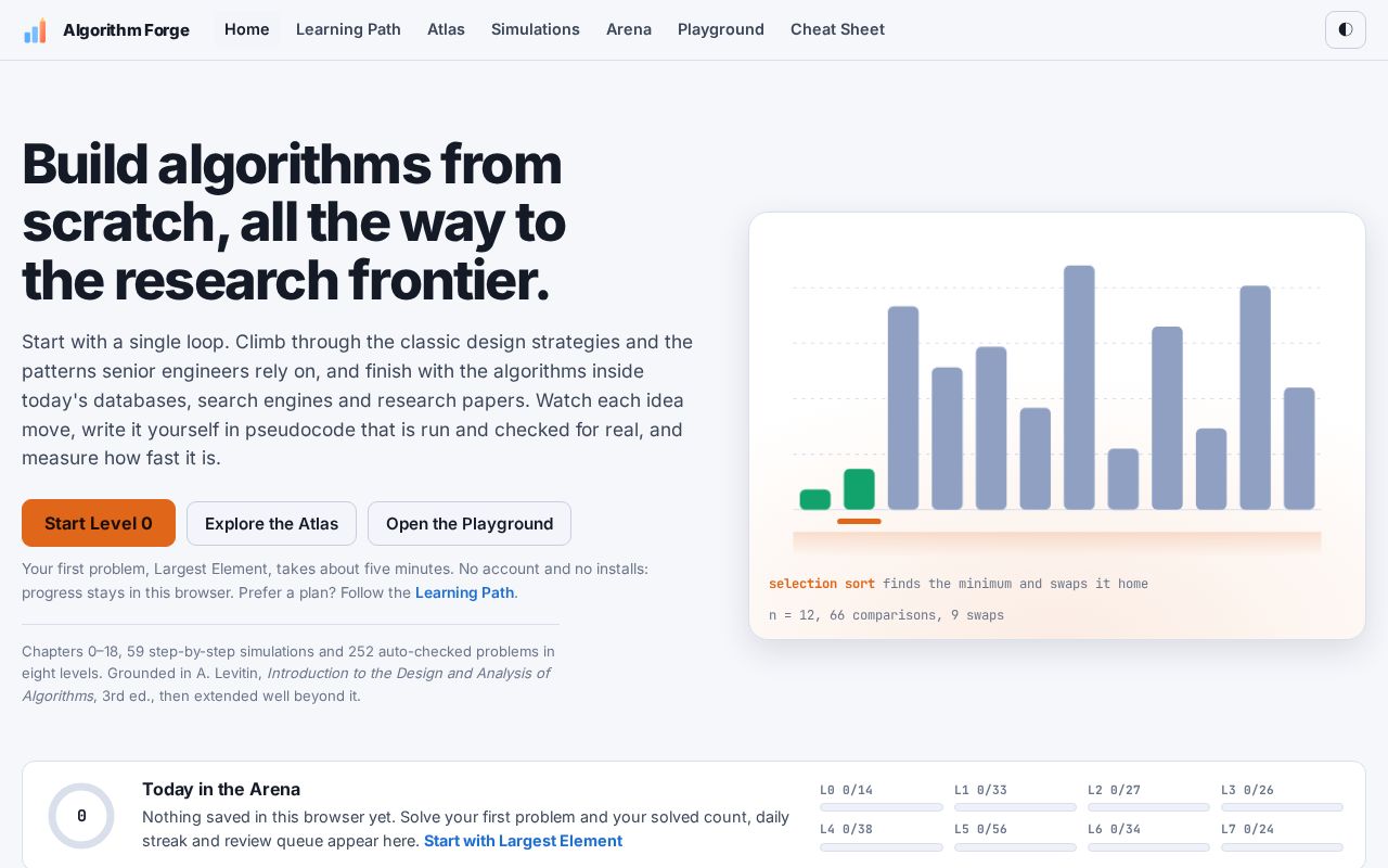 Preview of Algorithm Forge