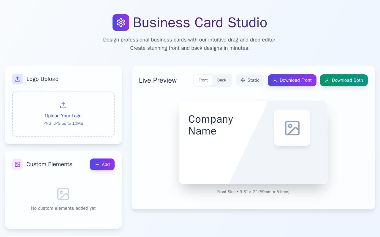 Preview of Business card studio