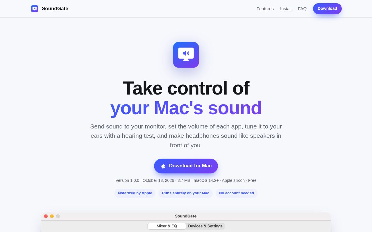 Preview of SoundGate Download