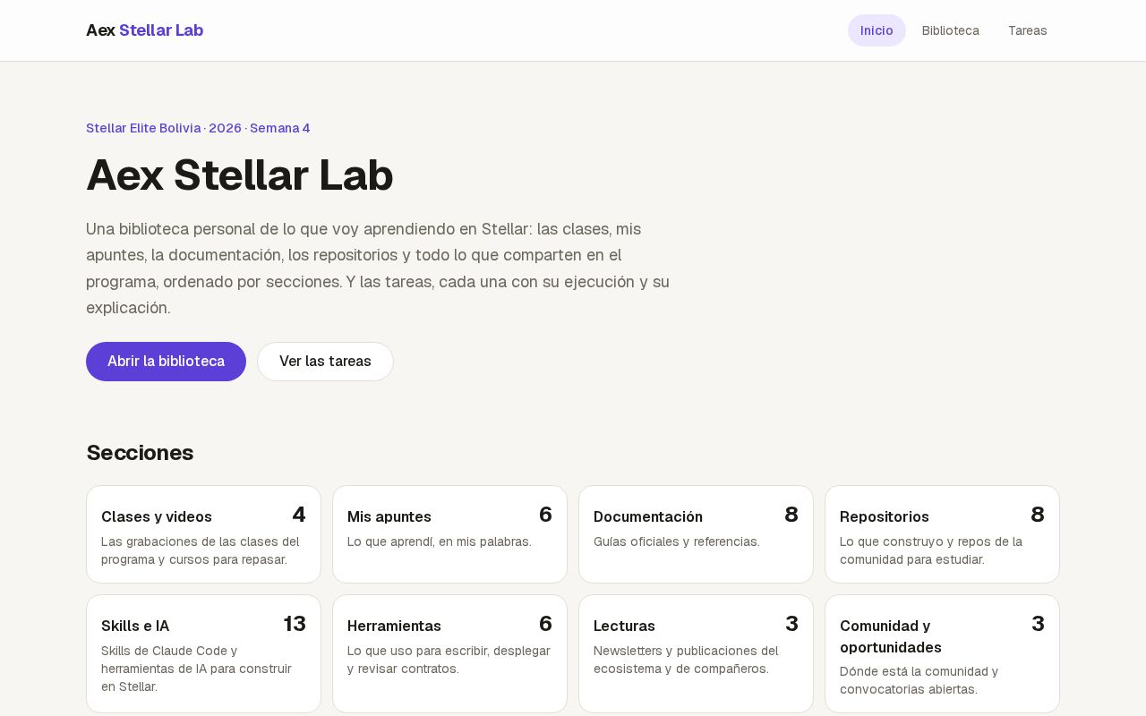 Preview of Aex Stellar Lab