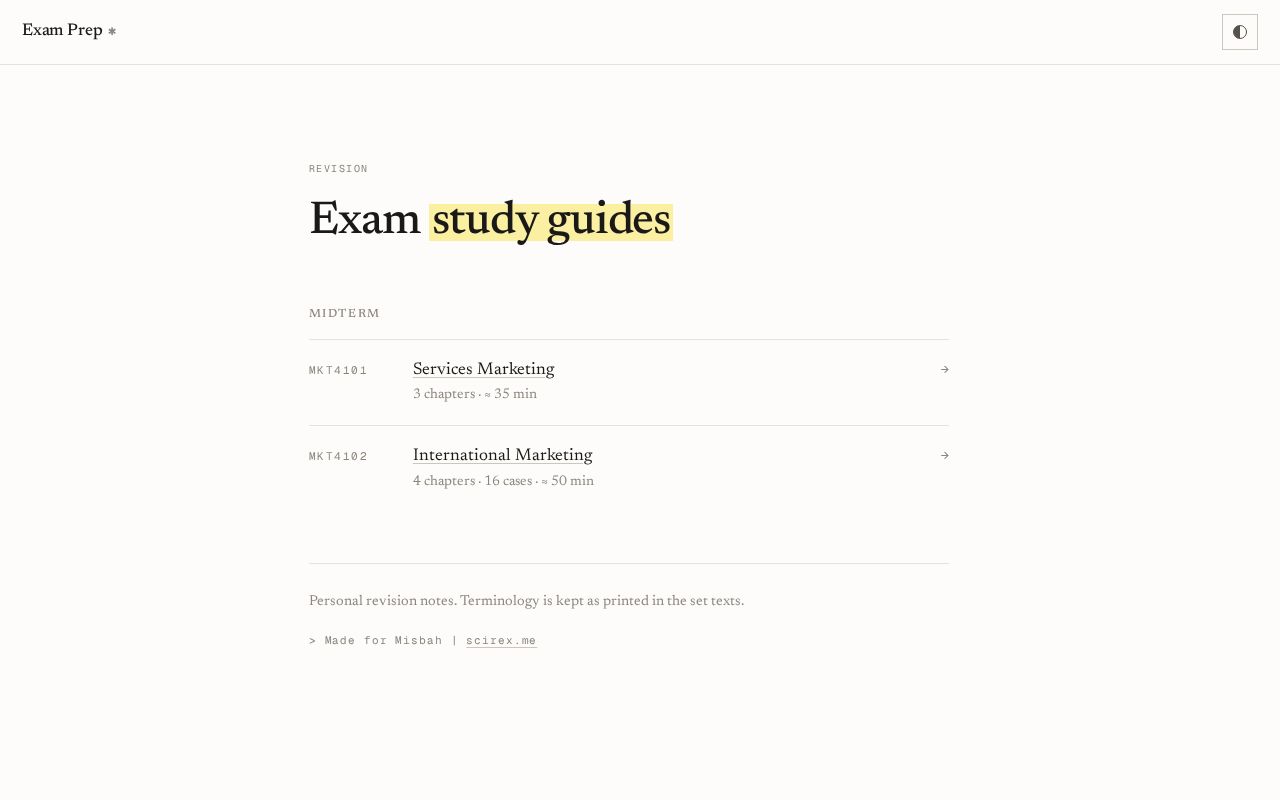 Preview of Exam study guides