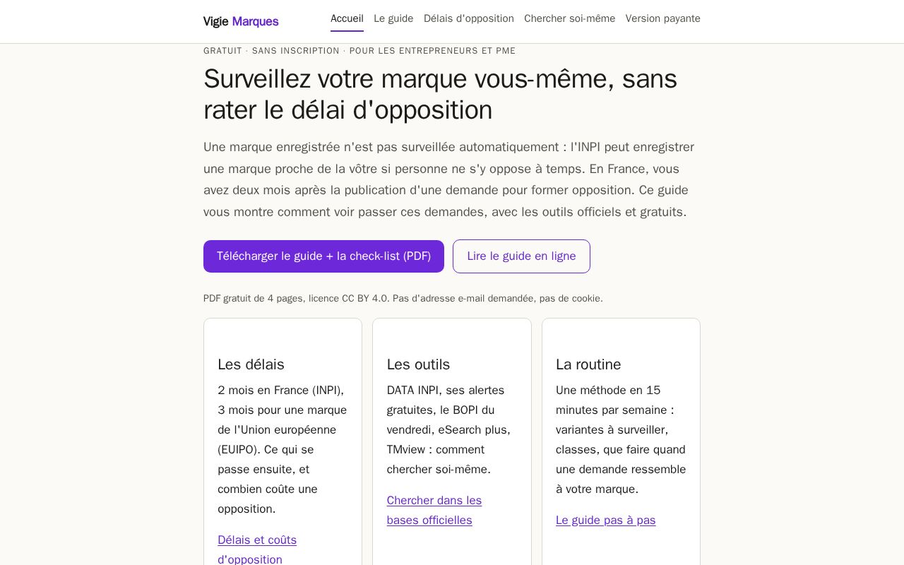 Preview of Veille Marques