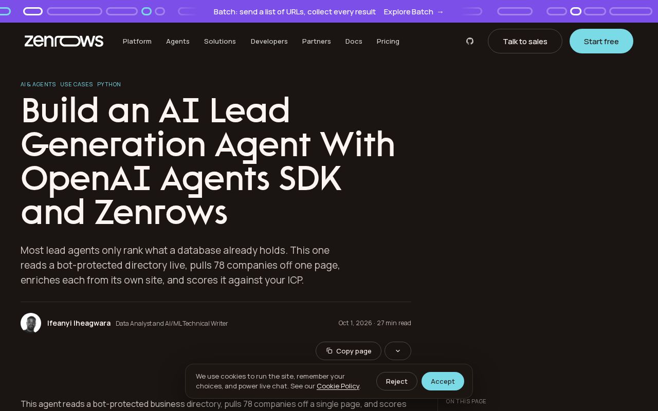 Preview of Ai Lead Generation Agent Openai Agents Sdk Zenrows