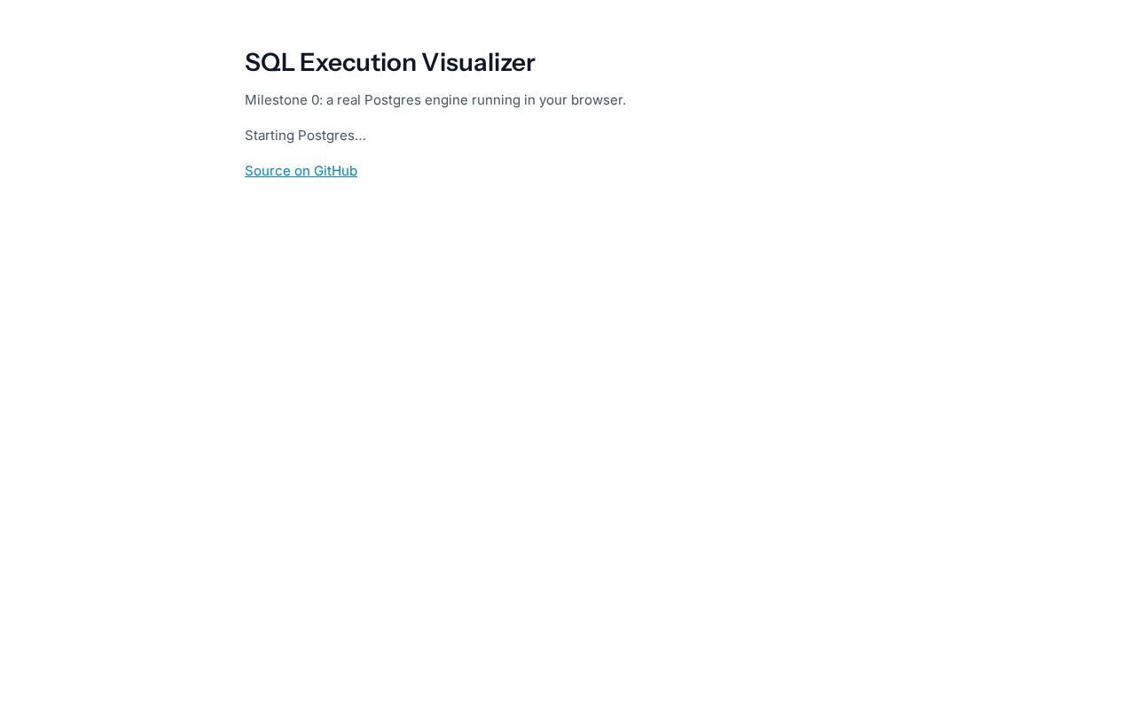Preview of Sql Execution Visualizer