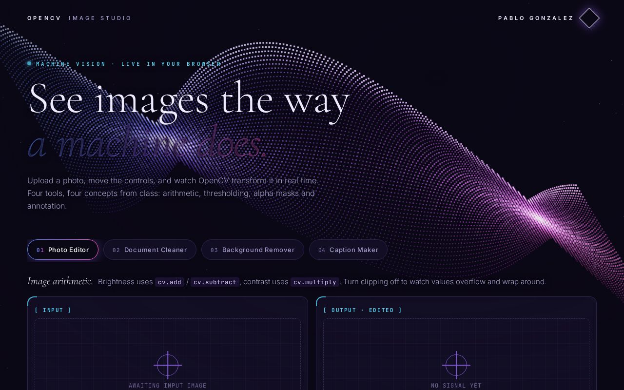 Preview of OpenCV Image Studio