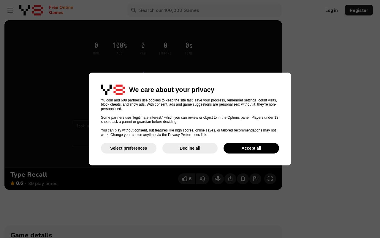 Preview of Type Recall