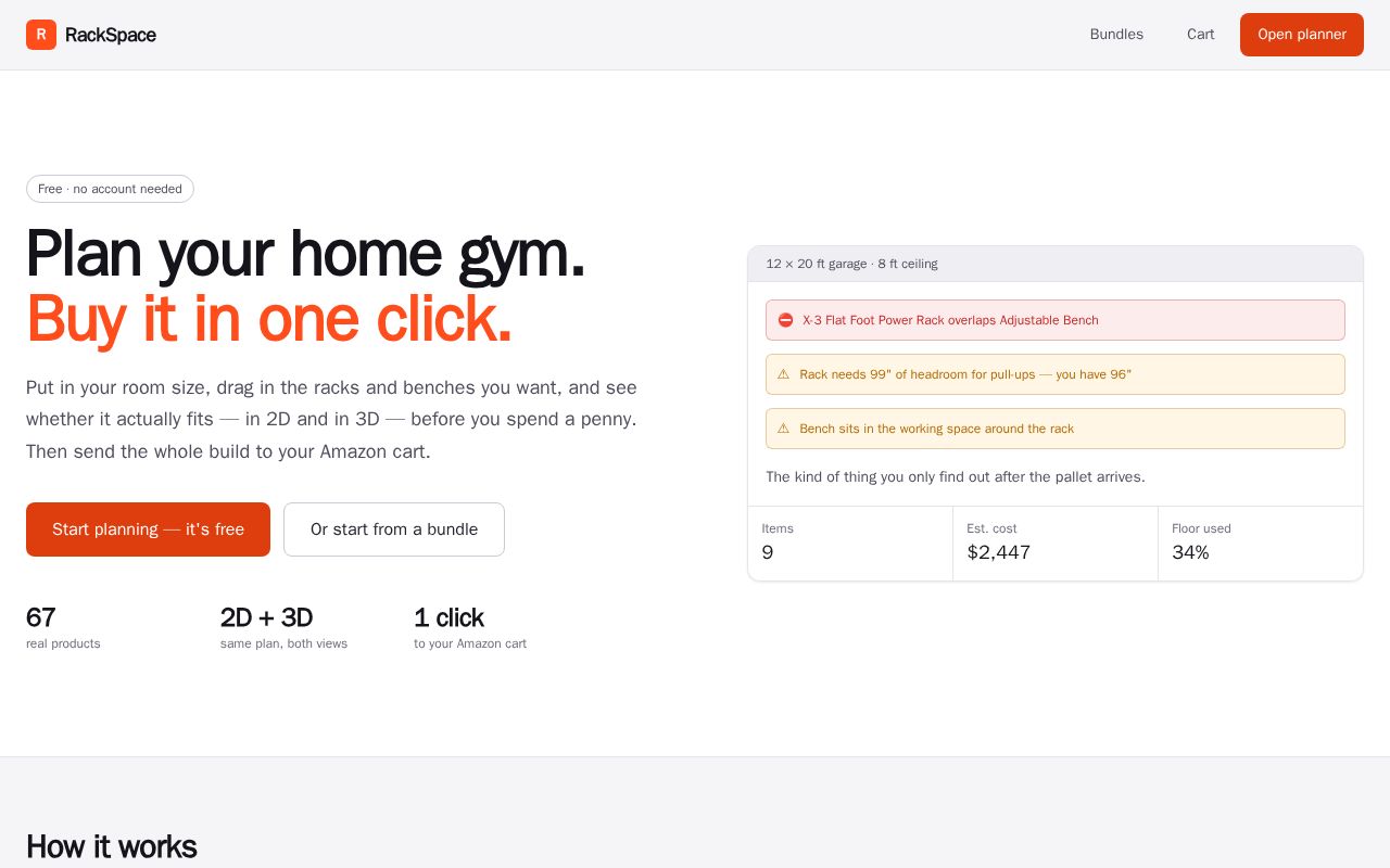 Preview of Home Gym Planner