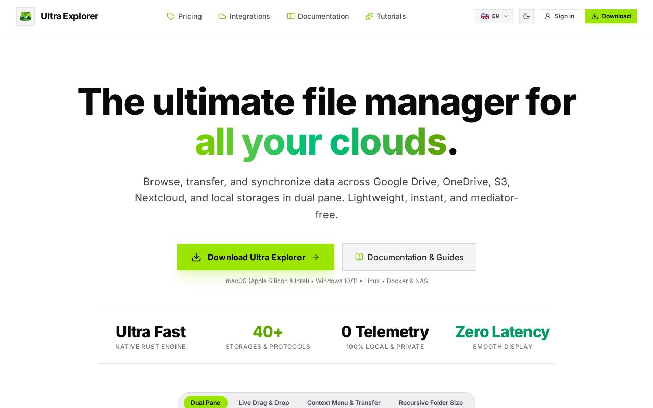 Preview of UltraExplorer Releases