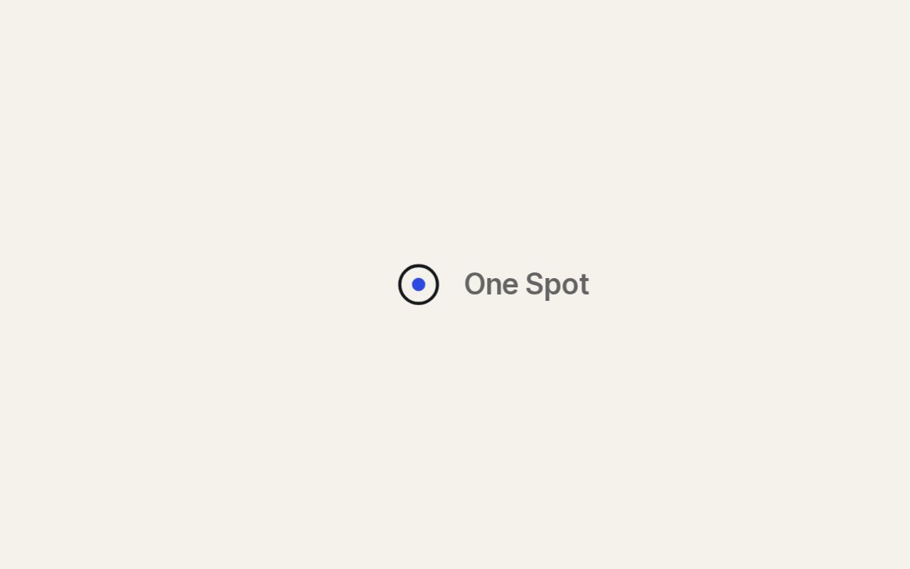 Preview of One Spot Website