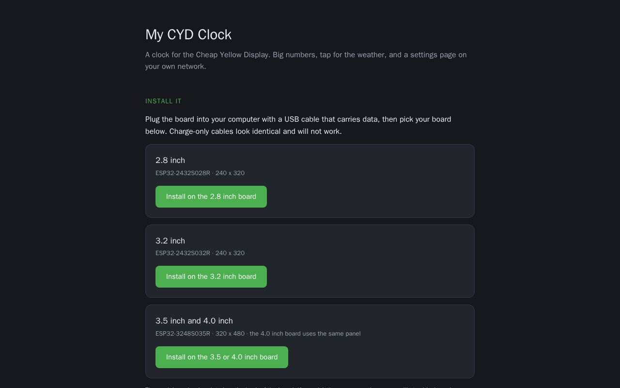 Preview of My CYD Clock