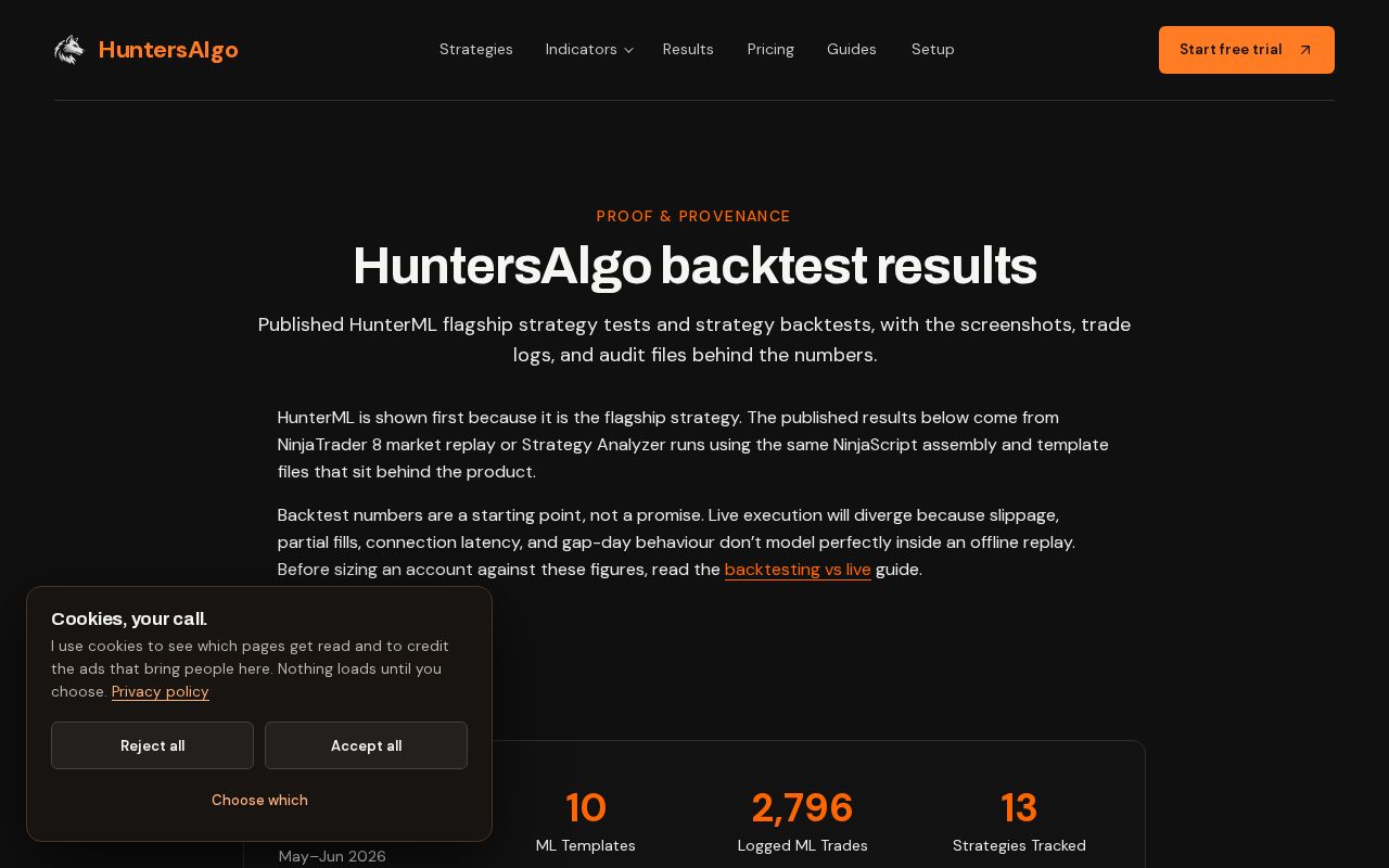 Preview of Huntersalgo Results