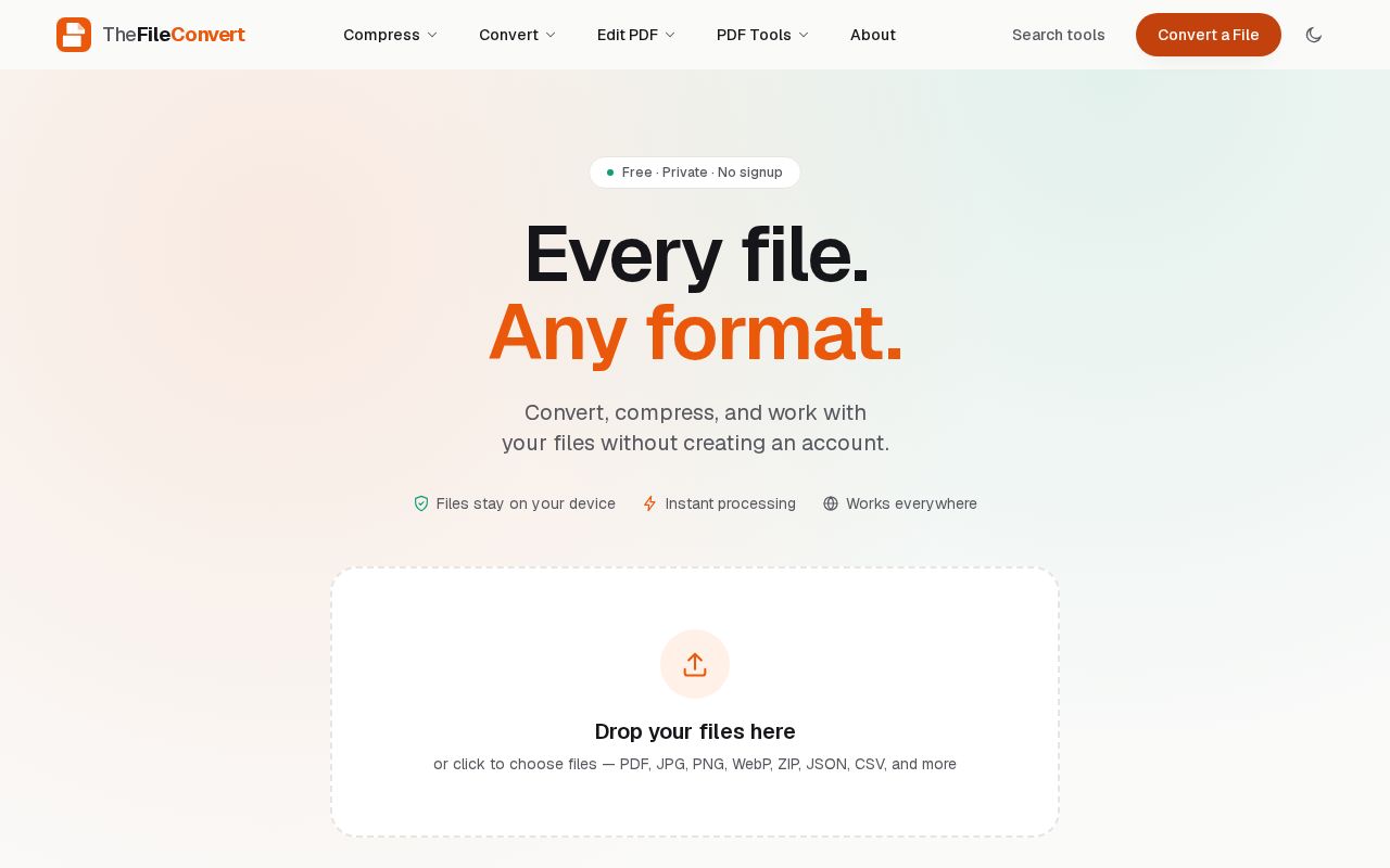 Preview of TheFileConvert