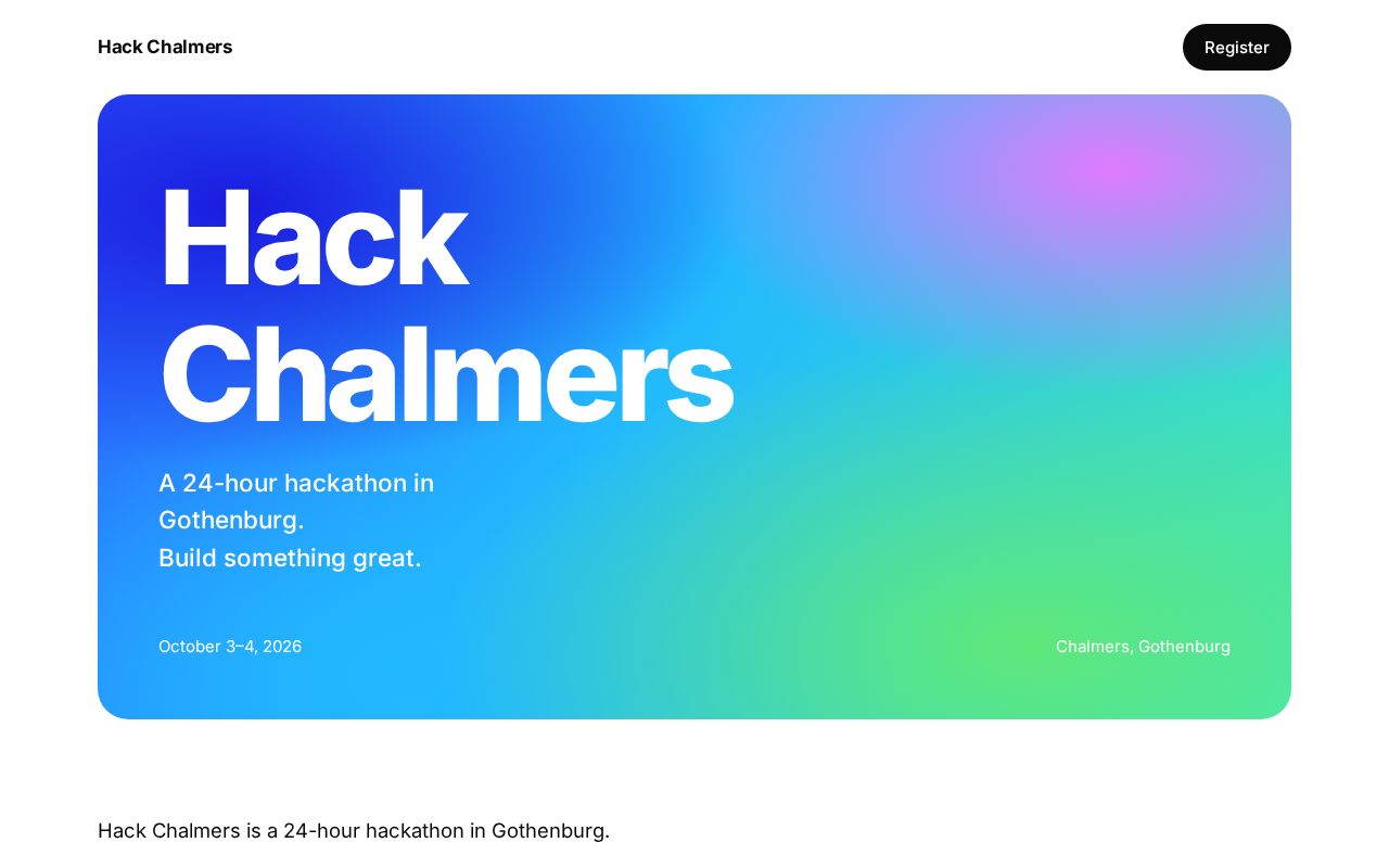 Preview of Hack Chalmers