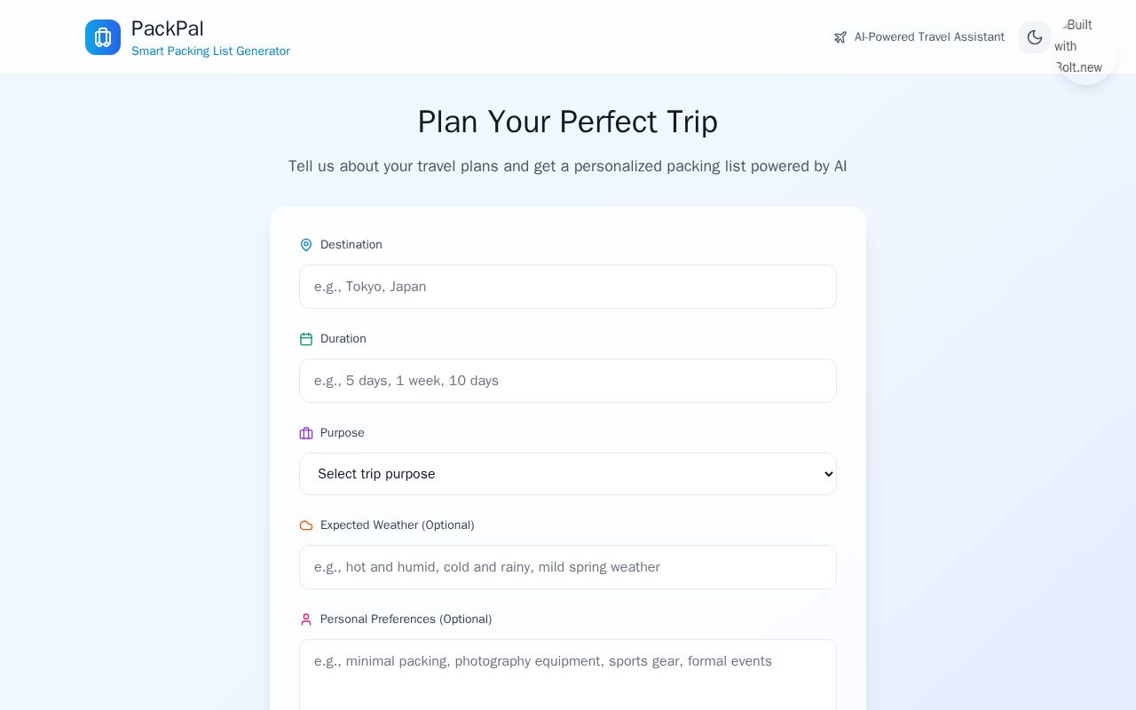 Preview of PackPal