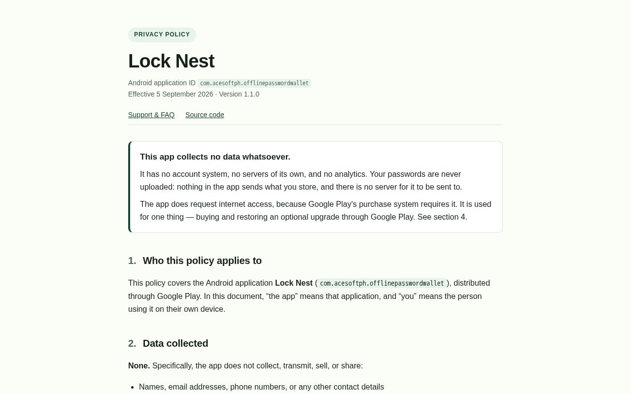 Preview of A lightweight offline password safe
