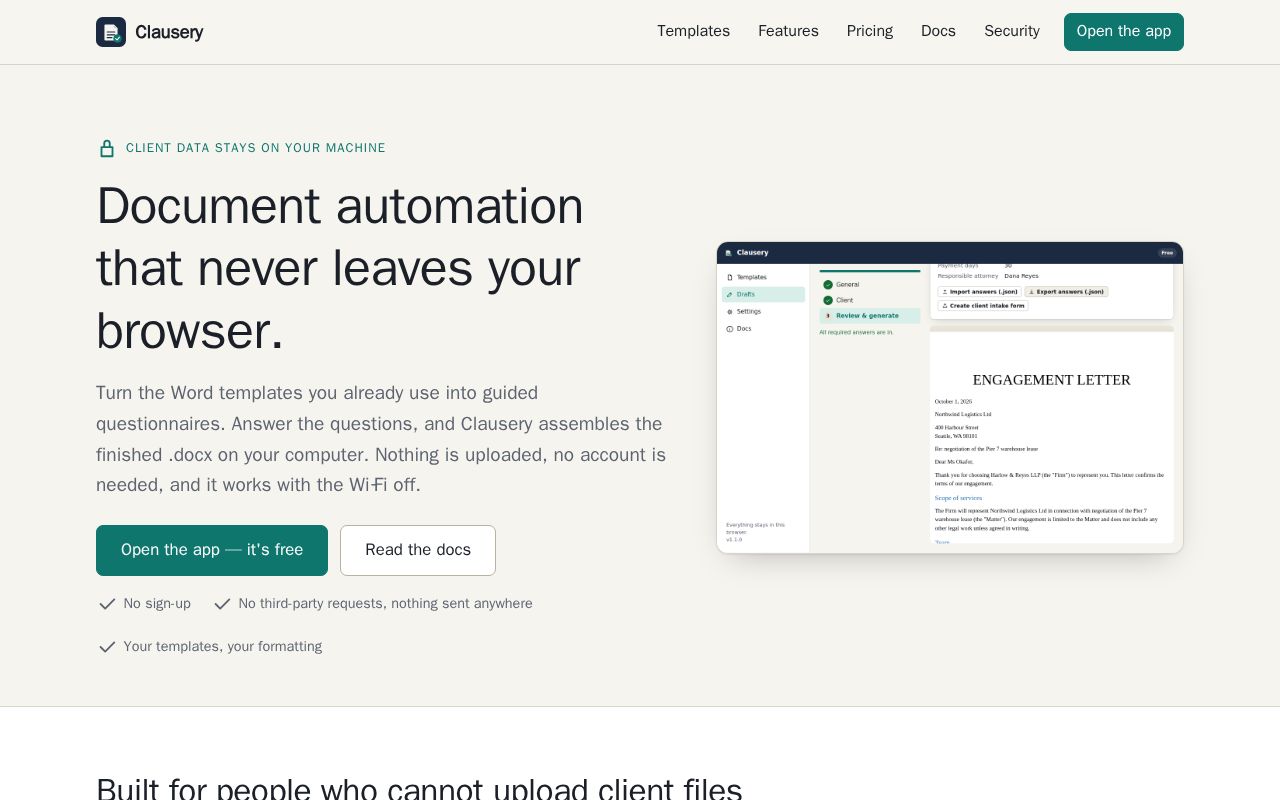 Preview of Getclausery Github Io
