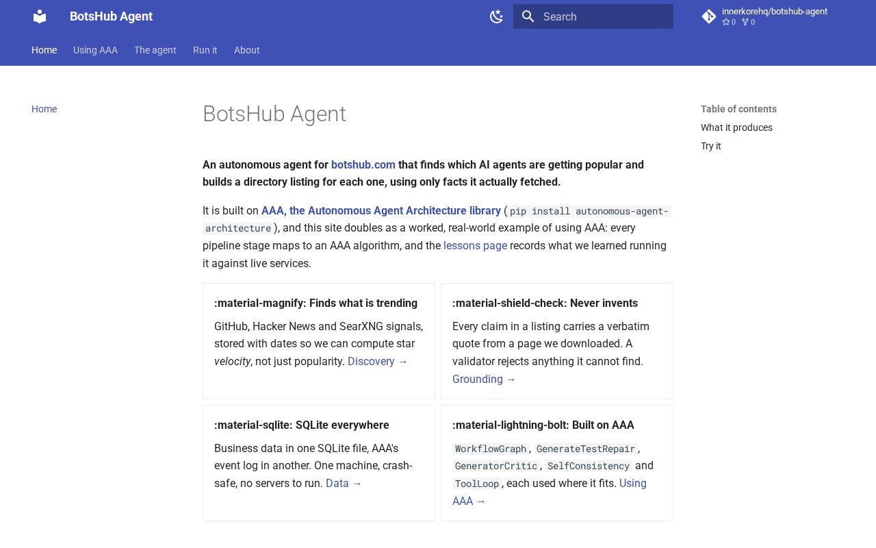 Preview of Botshub Agent