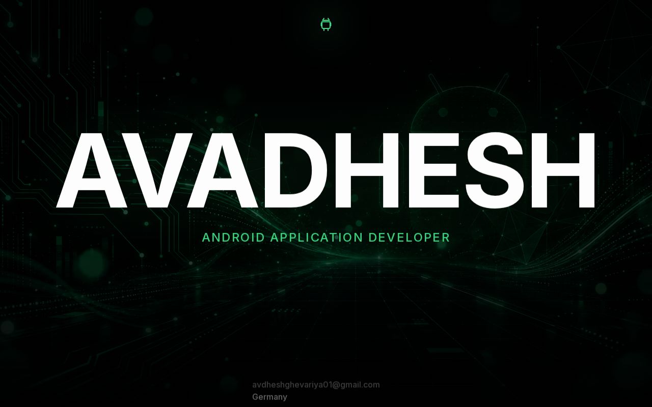 Preview of Personal IT Portfolio — Android Application Developer