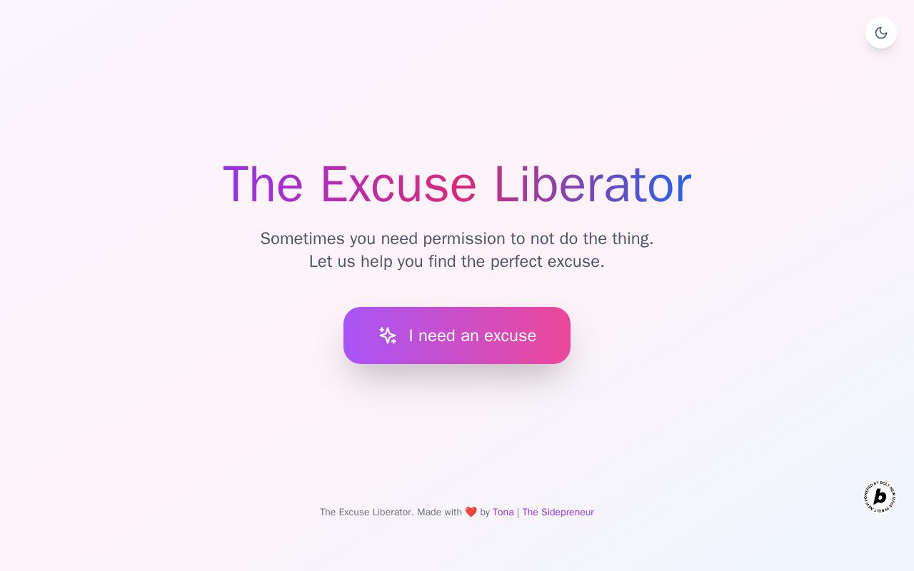 Preview of The Excuse Liberator