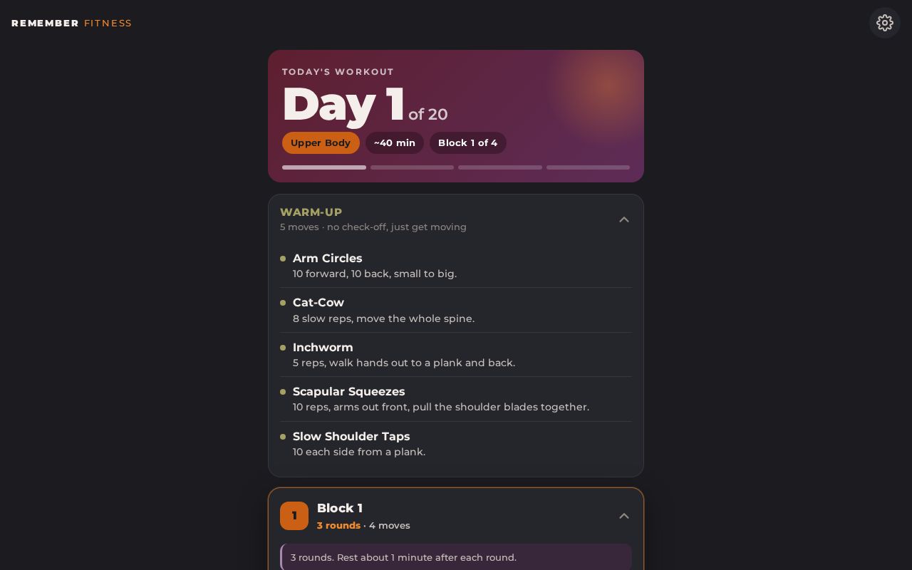 Preview of Remember Fitness