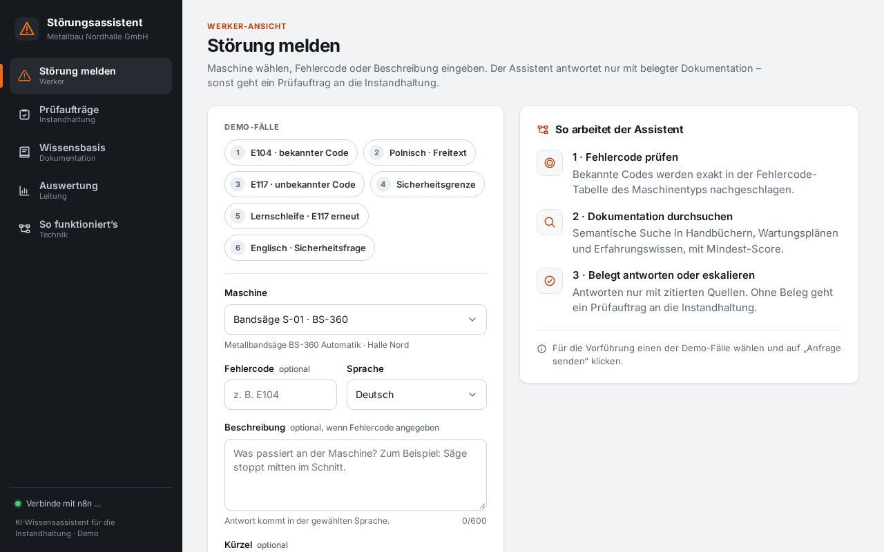 Preview of Stoerungsassistent Demo