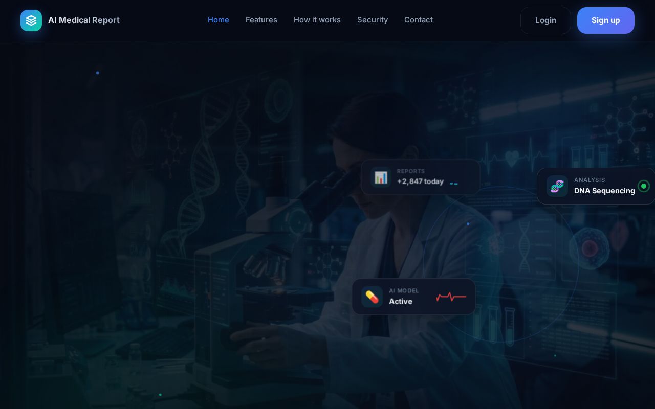 Preview of AI Medical Report Summarizer
